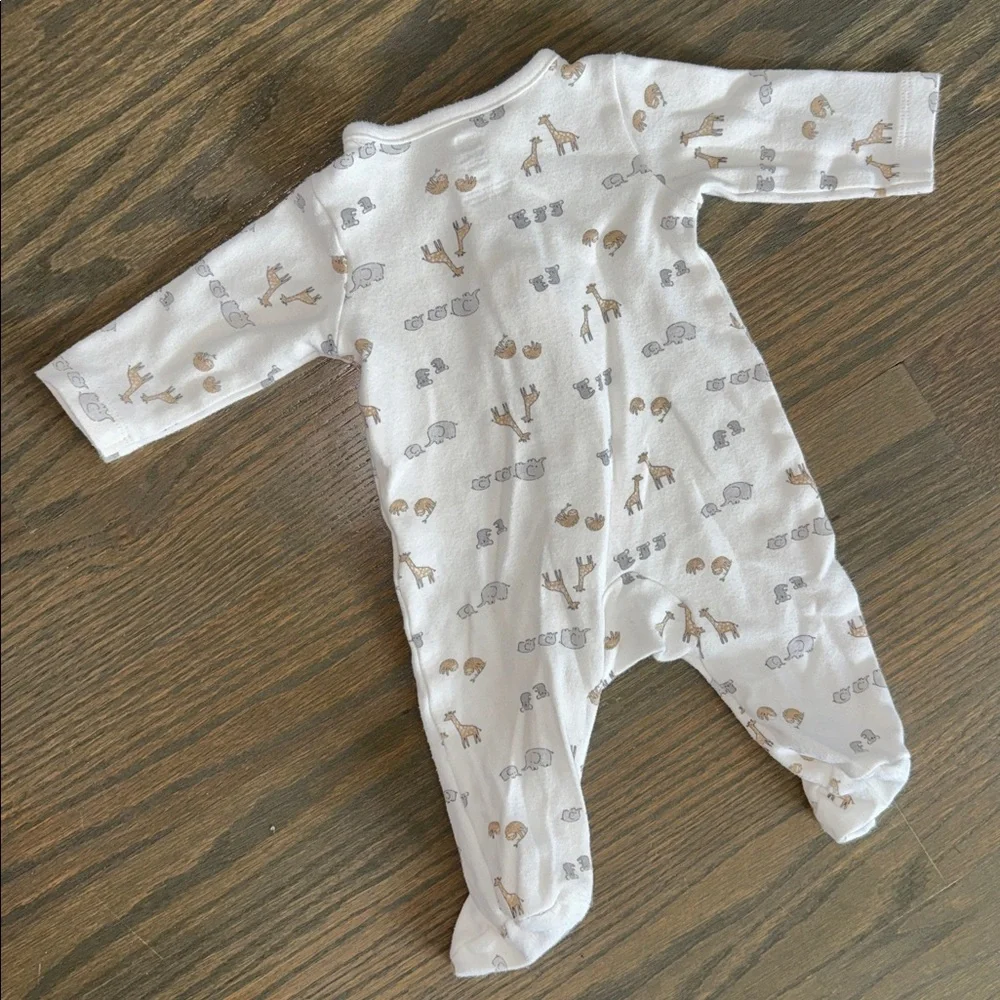 Just One You by Carter’s Safari Animal Footie Sleeper Baby 3M White